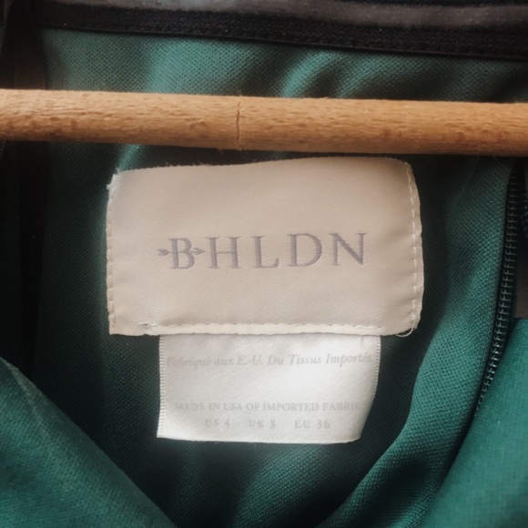 BHLDN Edison Dress in Emerald Green - Size 4 - Picture 5 of 7